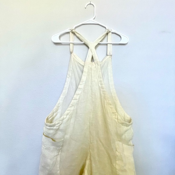 NWT Yellow Linen Overalls by The Shanty Collection - Picture 5 of 8